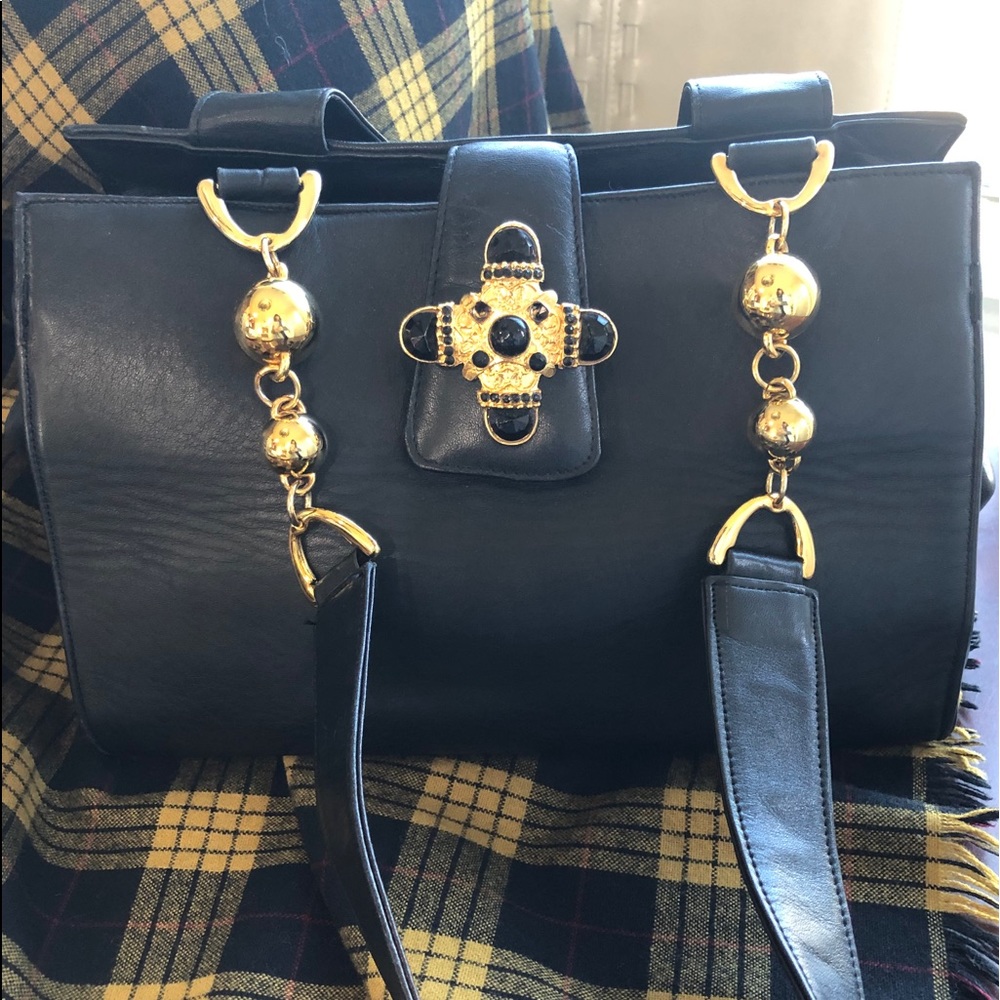 VINTAGE ITALIAN LEATHER HANDBAG